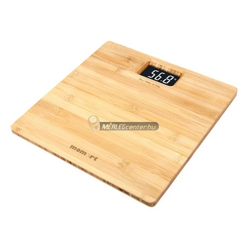 Momert 5877 bambusz digitális személymérleg, 180 kg-os méréshatárral