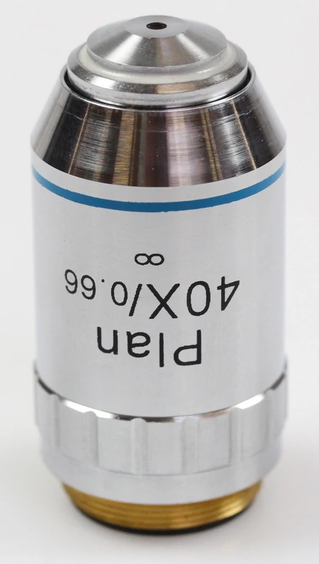 KERN OBB-A1257 infinity planakromatikus 40 x / 0,65 W.D. (0,65 mm) (sprung) mikroszkóp objektív lencse az OBN-158 és 159 mikroszkóphoz
