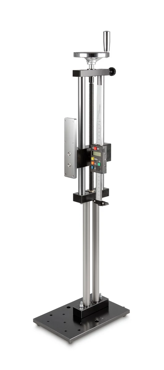Sauter (KERN) TVL-XLS tesztelő, vizsgálati állvány erőmérőkhöz, manuális, járathossz 230 mm, 500 N, hosszúságmérővel