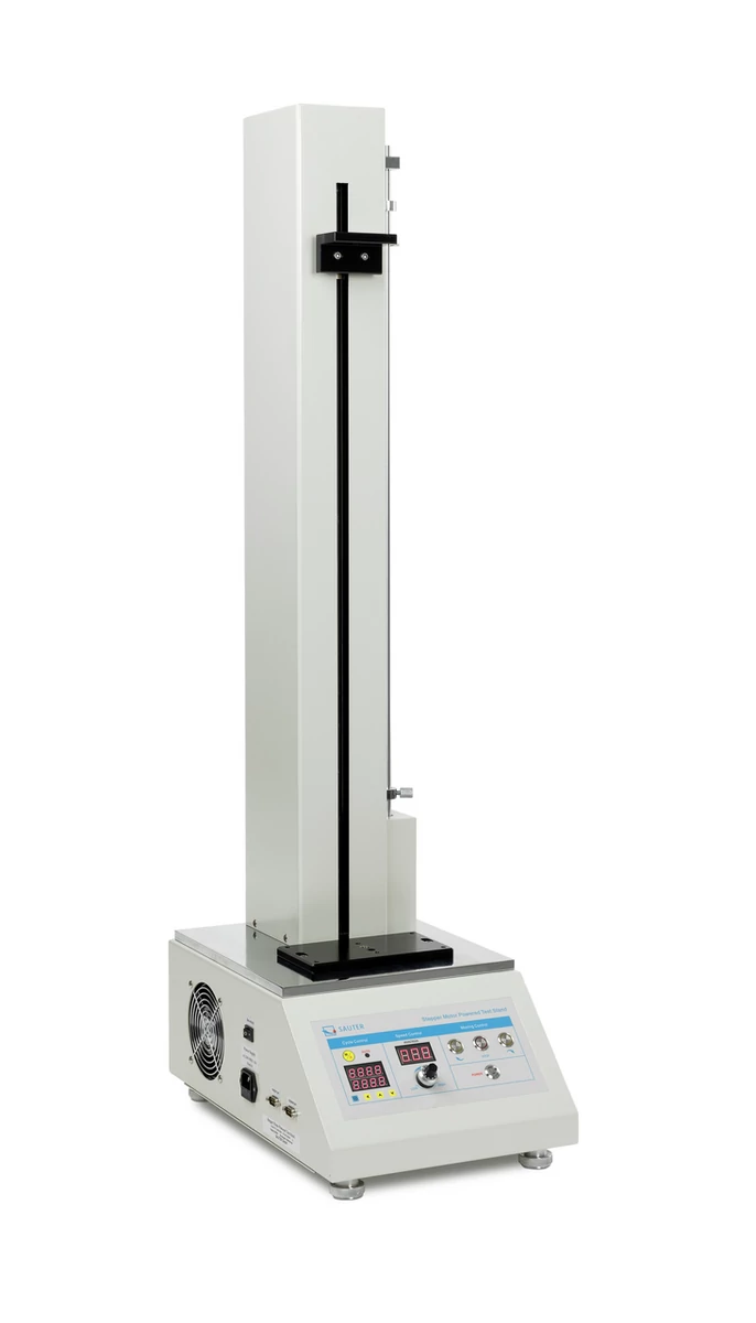 Sauter (KERN) TVO 2000N500S léptető motoros prémium tesztelő, vizsgálati állvány erőmérőkhöz, járathossz 700 mm, 2 kN, szoftverrel