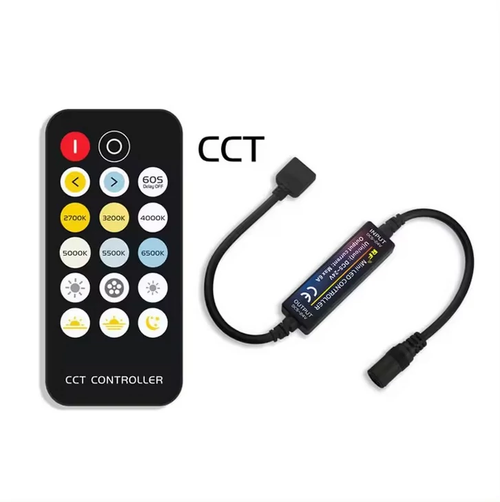 Mini CCT LED vezérlő rádiófrekvenciás, DC5-24V, maximum 6A
